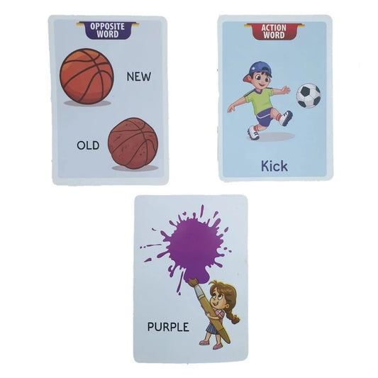 Actions, Opposite Words & Colors – Big 24 Flash Cards Set