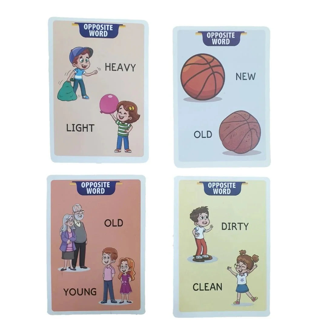 Actions, Opposite Words & Colors – Big 24 Flash Cards Set