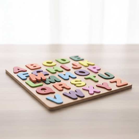Colorful Wooden ABC Alphabet Learning Board for Kids
