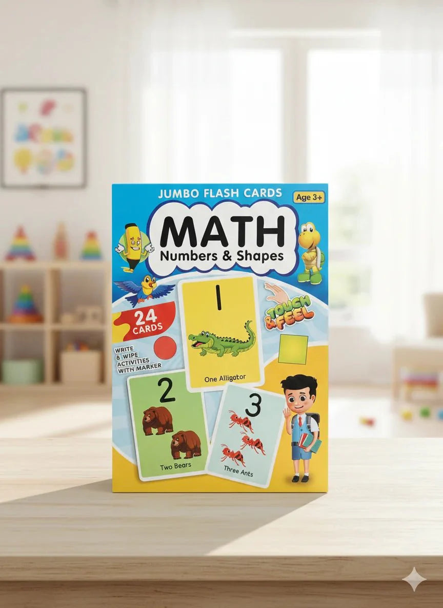 Jumbo Flash Cards – Math Numbers & Shapes