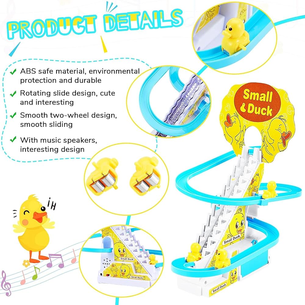 Kidology Duck Roller Coaster Slide Toy for Toddlers