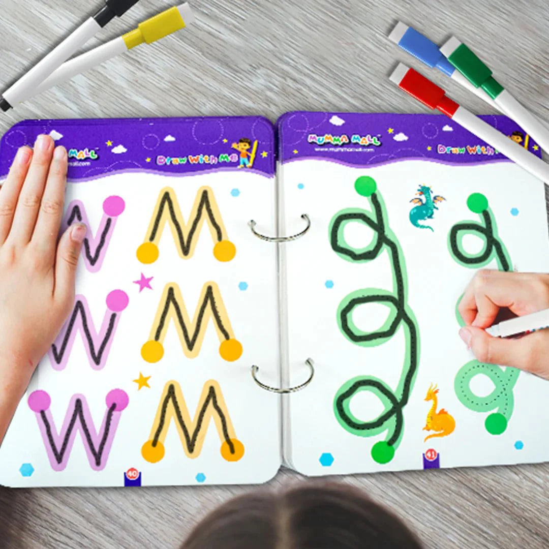 (64 pages) Reusable Magic Tracing Book - Best for Early Education