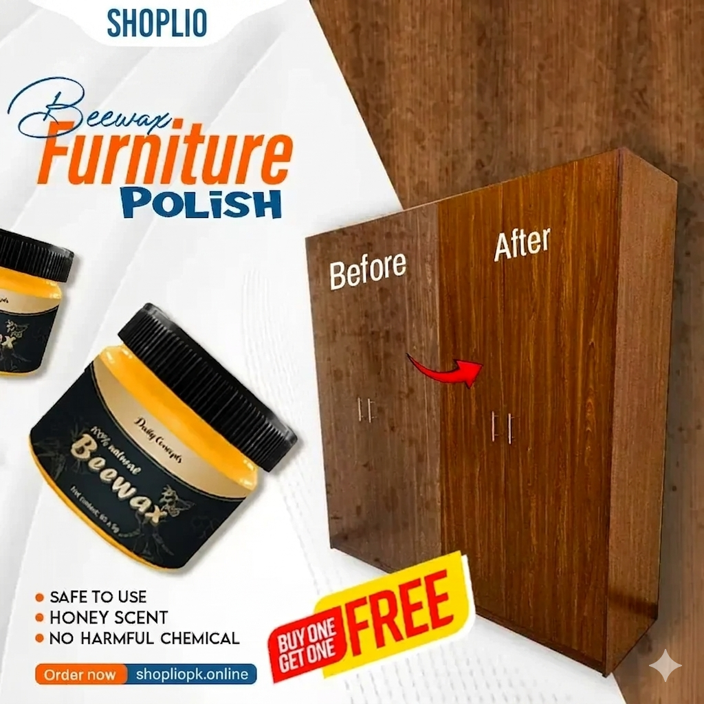 Buy 1 Get 1 Free 100% NATURAL BEEWAX HOUSEHOLD POLISHING