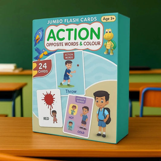 Actions, Opposite Words & Colors – Big 24 Flash Cards Set