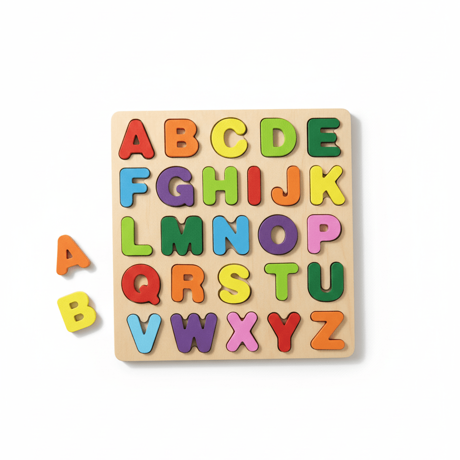 Colorful Wooden ABC Alphabet Learning Board for Kids
