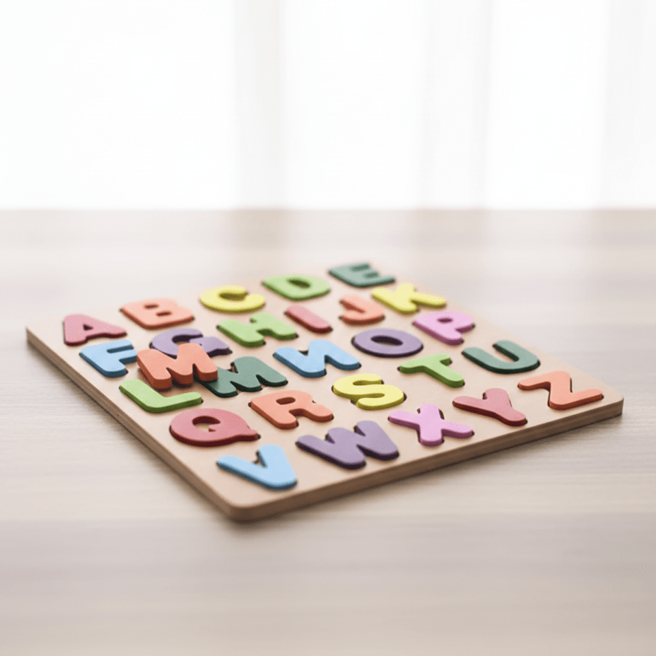 Colorful Wooden ABC Alphabet Learning Board for Kids