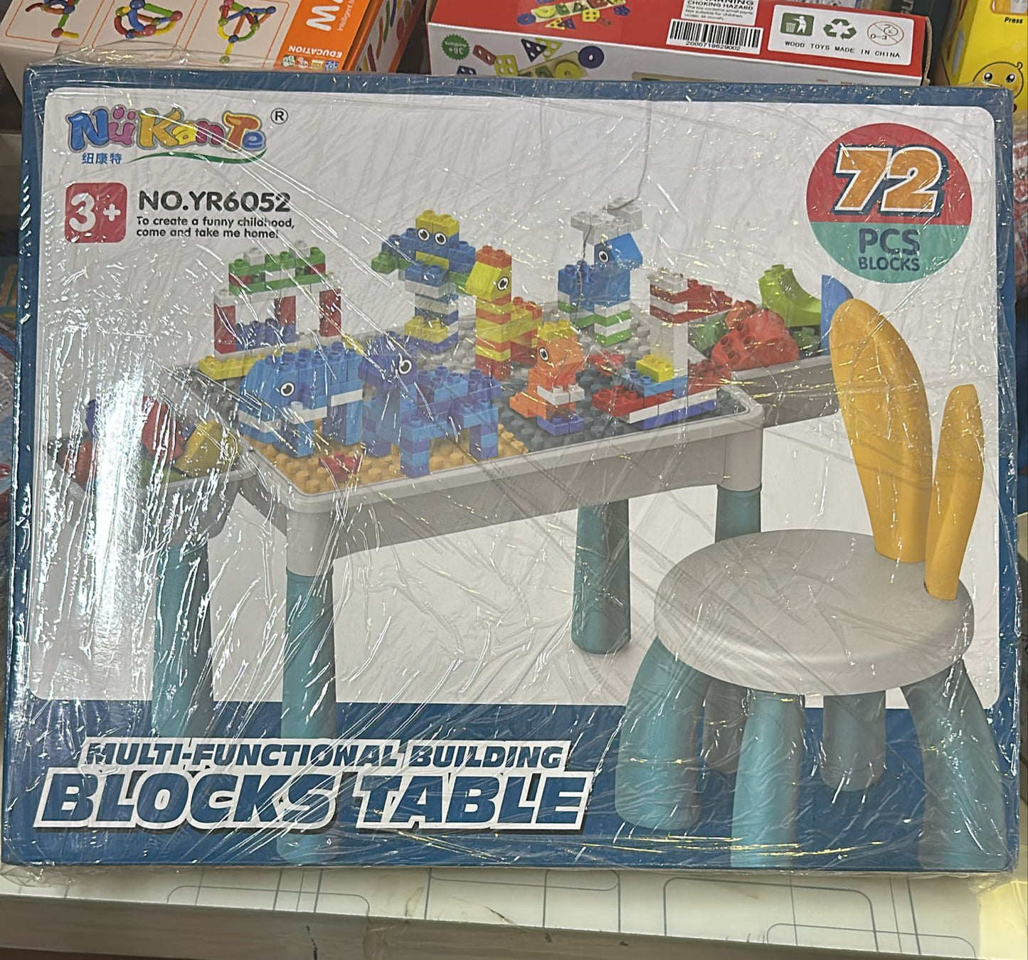 Multi-Functional Kids Building Blocks Table & Chair Set