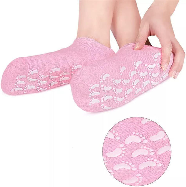 Spa Gel Moisturizing Socks – Softens Dry, Cracked Feet with Essential Oils!