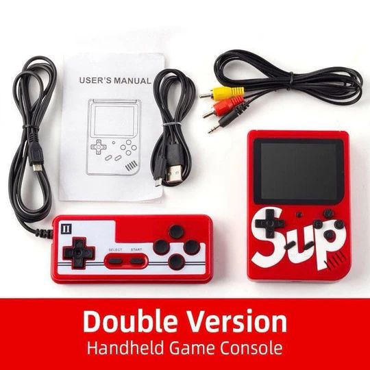 Double Version SUP Retro Game Box – Handheld Console with Dual Controllers, 400-in-1 Games