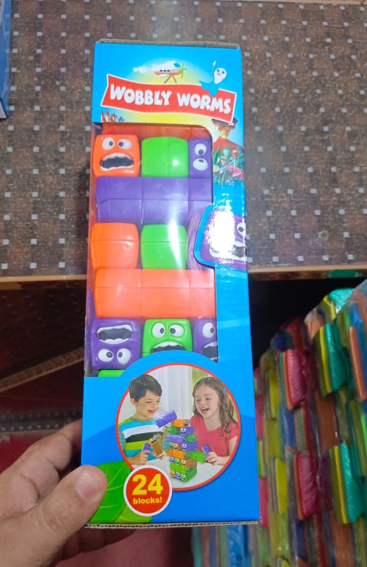 Wobbly Worms Balance Tower – Kids Stacking Game