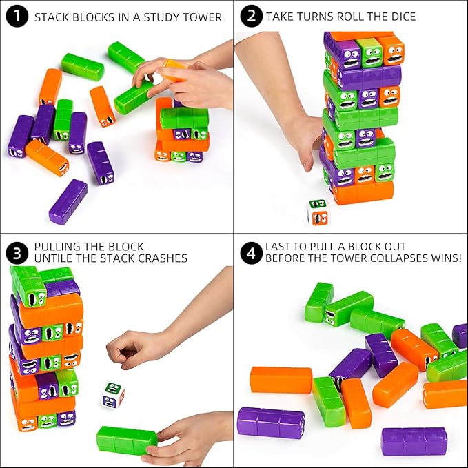 Wobbly Worms Balance Tower – Kids Stacking Game