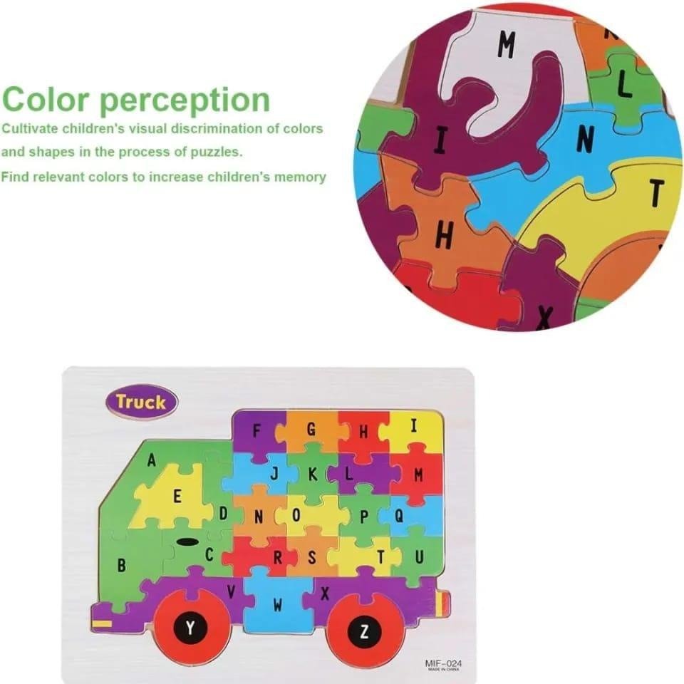Wooden Alphabet Learning Puzzle Board – Kids Educational Toy