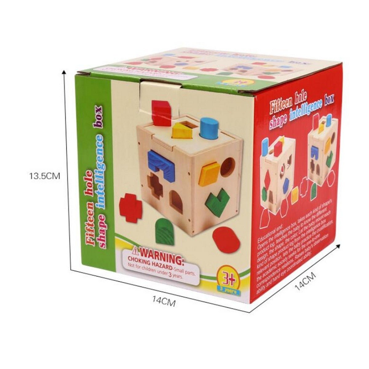 Wooden Geometric Shape Sorting Box for Kids